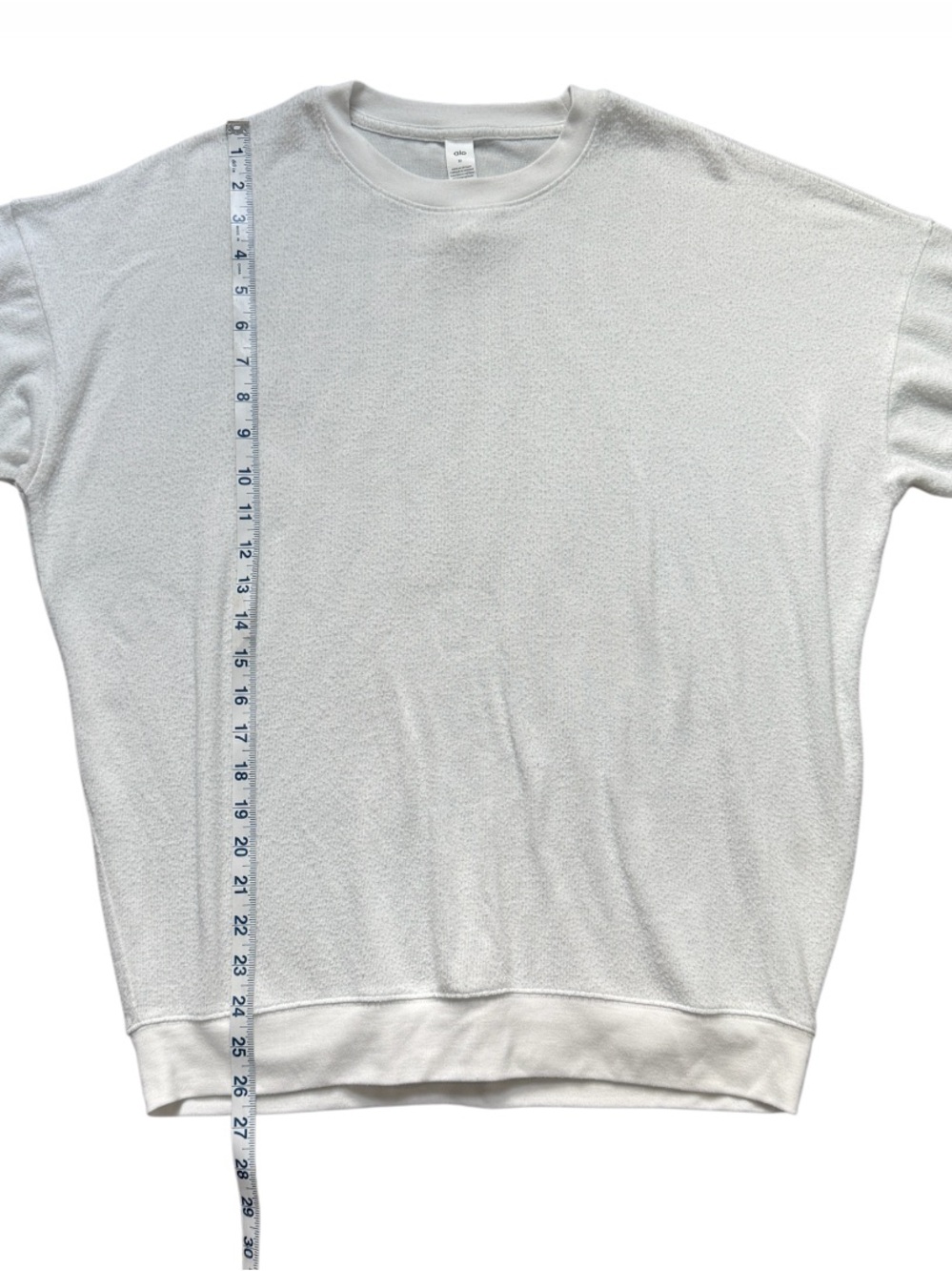 ALO Yoga Ivory Soho Pullover Oversized Sweatshirt Size M - Picture 5 of 9